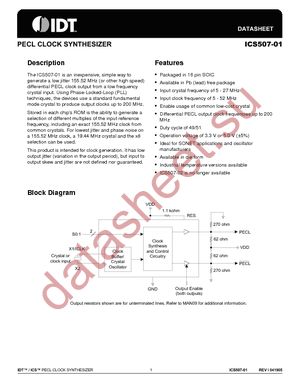 ICS507M-01 datasheet  